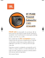 JBL HT PS300 Simple Setup Manual предпросмотр