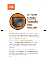 JBL HT PS300 Simple Setup Manual preview