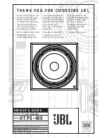 JBL HTPS-400 Owner'S Manual предпросмотр