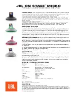 Preview for 2 page of JBL IIIP Specifications