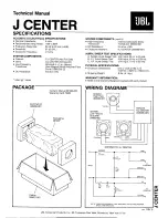 JBL J CENTER Technical Manual предпросмотр