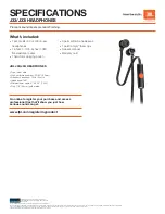 Preview for 3 page of JBL J33 Specifications