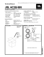 JBL JBL AC26-WH Technical Manual preview