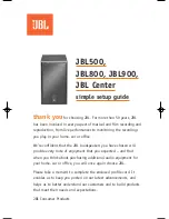 Preview for 1 page of JBL JBL CENTER Install Manual