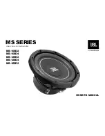 JBL JBL MS-10SD2 Owner'S Manual предпросмотр