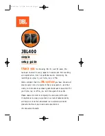 JBL JBL400 Simple Setup Manual preview