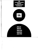 JBL JBL62 Instruction Manual preview