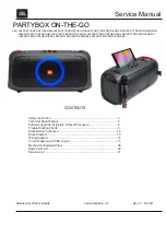 JBL JBLPARTYBOXONTHEGOAM Service Manual предпросмотр