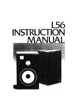 Preview for 1 page of JBL L56 Instruction Manual