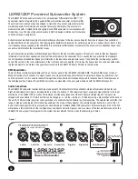 Предварительный просмотр 12 страницы JBL LSR6300 Series Owner'S Manual