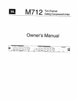 Предварительный просмотр 1 страницы JBL M712 Owner'S Manual