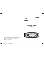 Предварительный просмотр 1 страницы JBL MBB-218 Operation Manual