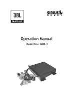 Предварительный просмотр 1 страницы JBL MBB-3 Operation Manual