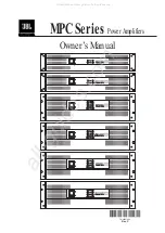 Preview for 1 page of JBL MPC Series Owner'S Manual