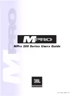 Предварительный просмотр 1 страницы JBL MPro 200 User Manual