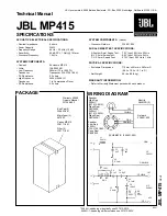 JBL MPro MP415 Technical Manual предпросмотр