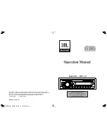 Preview for 1 page of JBL MR-140 Operation Manual