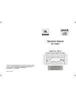 JBL MR-31 Operation Manual preview