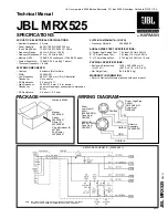 Предварительный просмотр 1 страницы JBL MRX 525 Technical Manual