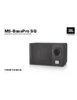 JBL MS-BassPro SQ Owner'S Manual предпросмотр