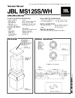 JBL MS125S/WH Technical Manual предпросмотр