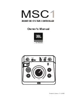 JBL MSC1 Owner'S Manual предпросмотр