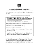 Preview for 1 page of JBL MTC-SB2W Installation Instructions