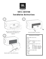 JBL MTC-SBT300 Installation Instructions предпросмотр