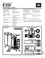 JBL Northridge E100 Technical Manual preview