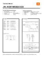 JBL NORTHRIDGE E30 Tehnical Manual preview