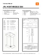 JBL NORTHRIDGE E80 Technical Manual preview