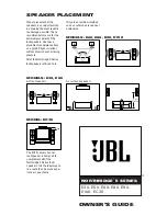 Предварительный просмотр 1 страницы JBL Northridge Series E 100 Owner'S Manual