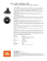 Preview for 2 page of JBL ON STAGE III Technical Specifications