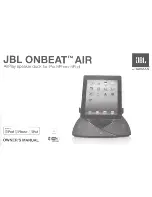 JBL OnBeat air Owner'S Manual preview