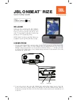 JBL OnBeat RIZE Quick Setup Manual предпросмотр