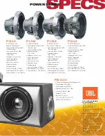 Предварительный просмотр 2 страницы JBL P1222 Specification Sheet