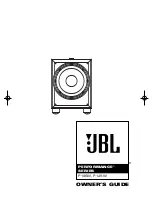 Предварительный просмотр 1 страницы JBL PERFORMANCE P10SW Owner'S Manual