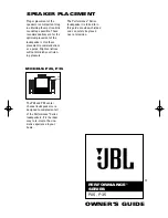 Предварительный просмотр 1 страницы JBL PERFORMANCE P35 Owner'S Manual