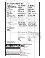 Предварительный просмотр 1 страницы JBL Performance Series PC600 Owner'S Manual