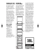 JBL Performance Specialist SS88IWSBB Owner'S Manual предпросмотр