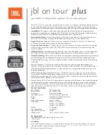 Preview for 2 page of JBL Portable Loudspeaker System Technical Specifications