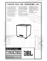 Предварительный просмотр 2 страницы JBL PowerBass PB10 Owner'S Manual
