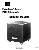 JBL PowerBass PB12 Service Manual предпросмотр