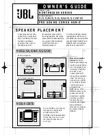 Предварительный просмотр 1 страницы JBL PRO SOUND COMES HOME N24 Owner'S Manual