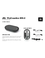 JBL PROCOUSTICS MS-2 Owner'S Manual preview