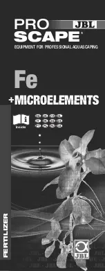 JBL PROSCAPE Fe +MICROELEMENTS Manual preview