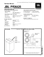 JBL PRX425 Technical Manual предпросмотр