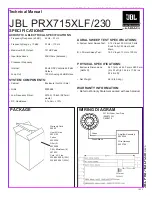 Предварительный просмотр 1 страницы JBL PRX715XLF/230 Technical Manual