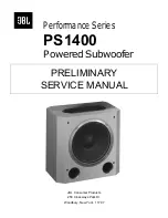 JBL PS1400 Preliminary Service Manual предпросмотр