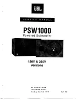 JBL PSW1000 Service Manual preview